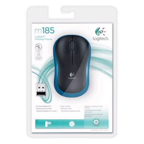Logitech | Mouse | M185 | Wireless | Blue/ black - 8